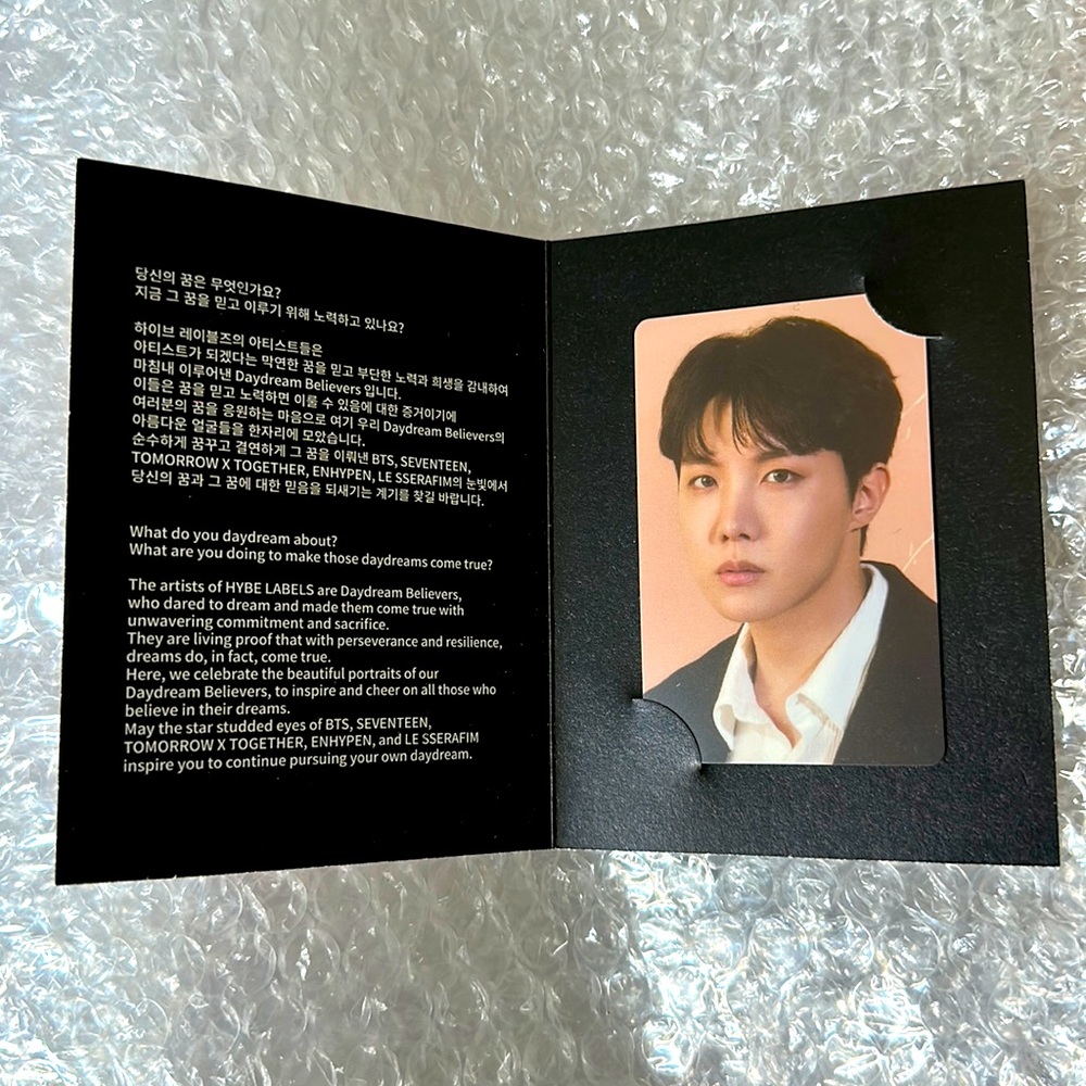 hybe bts daydream believers photocard - J HOPE